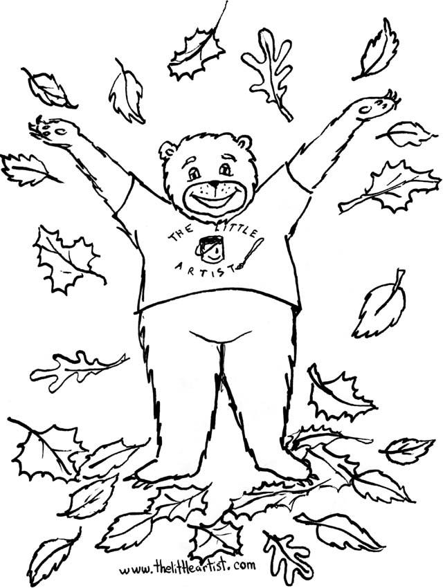 Ursul Vesel Imagine De Colorat Pentru Copii De Scos La Imprimanta